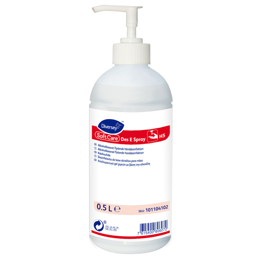 Soft Care Des E Spray H5 10x0.5L - Υγρό απολυμαντικό χεριών