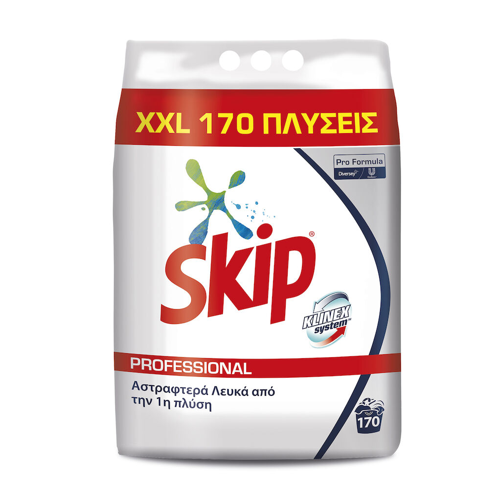 Skip Klinex Pro Formula Performance Biological 11.05kg - Επώνυμο απορρυπαντικό κυρίως πλήσης χωρίς φώσφορο. Ιδανικό για οικιακά και επαγγελματικά πλυντήρια.