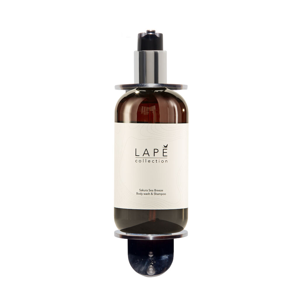 LAPĒ Collection Sakura Sea Breeze Shampoo & Body Wash 8x0.3L - Μαλακτικό σαμπουάν &amp; αφρόλουτρο με άρωμα, πιστοποιημένο από το Nordic Swan